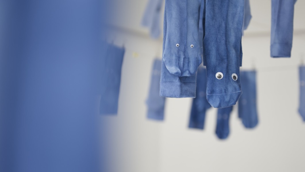 Clothesline Socks (Herzen Blau)
