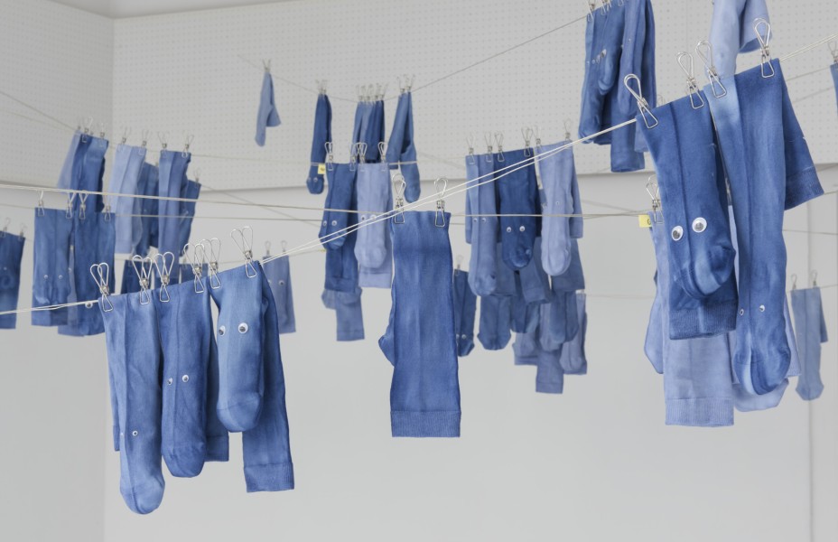 Clothesline Socks (Herzen Blau)