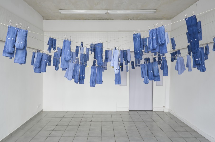 Clothesline Socks (Herzen Blau)